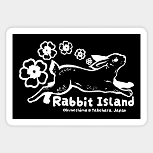 Rabbit Island (White Outline Version) Magnet